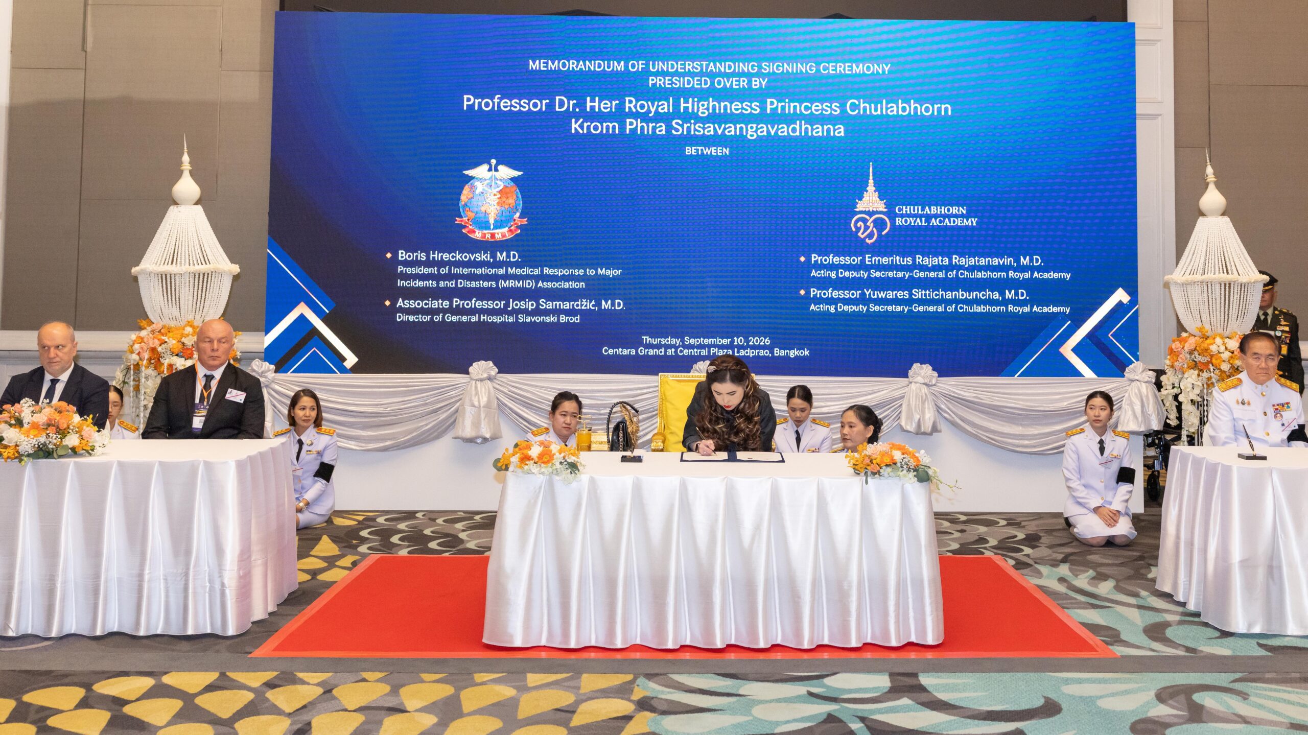 Potpisan sporazum  s PRINCEZOM CHULABHORN  iz Tajlanda o suradnji s KRALJEVSKOM AKADEMIJOM CHULABHORN  iz Bangkoka